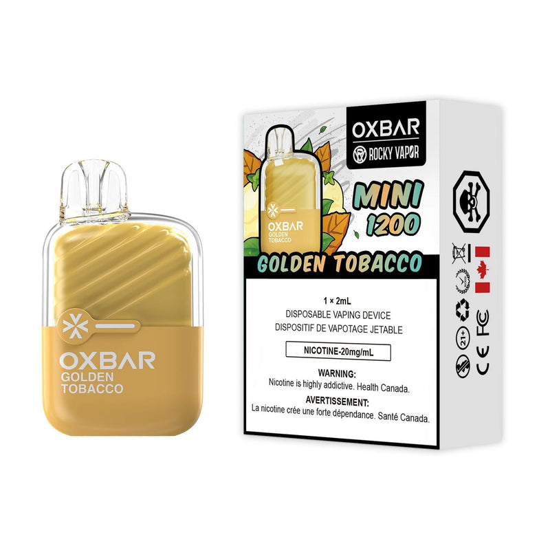 Rocky Vapor OXBAR Mini 1200 Disposable - Golden Tobacco 20mg