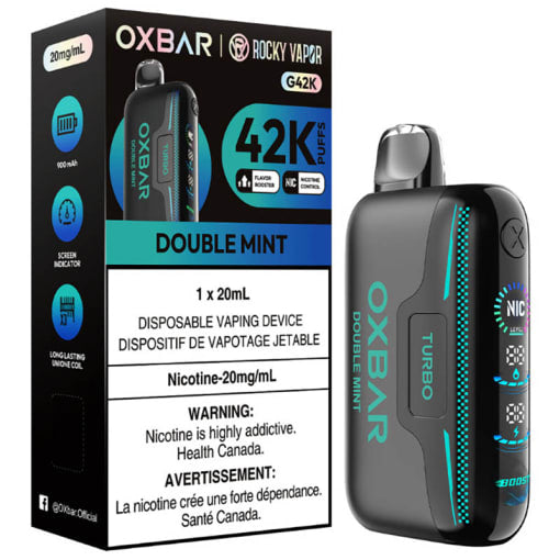 Rocky Vapor OXBAR G42K Disposable - Double Mint 20mg