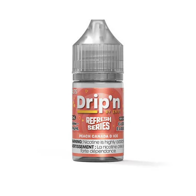 Drip'n by Envi Refresh Salt - Peach Canada D Ice 30ml