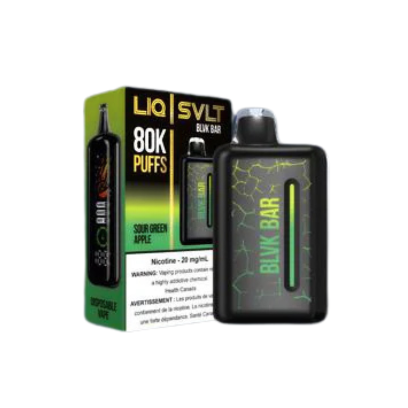 LIQ SVLT BLVK Bar 80K Disposable - Sour Green Apple 20mg